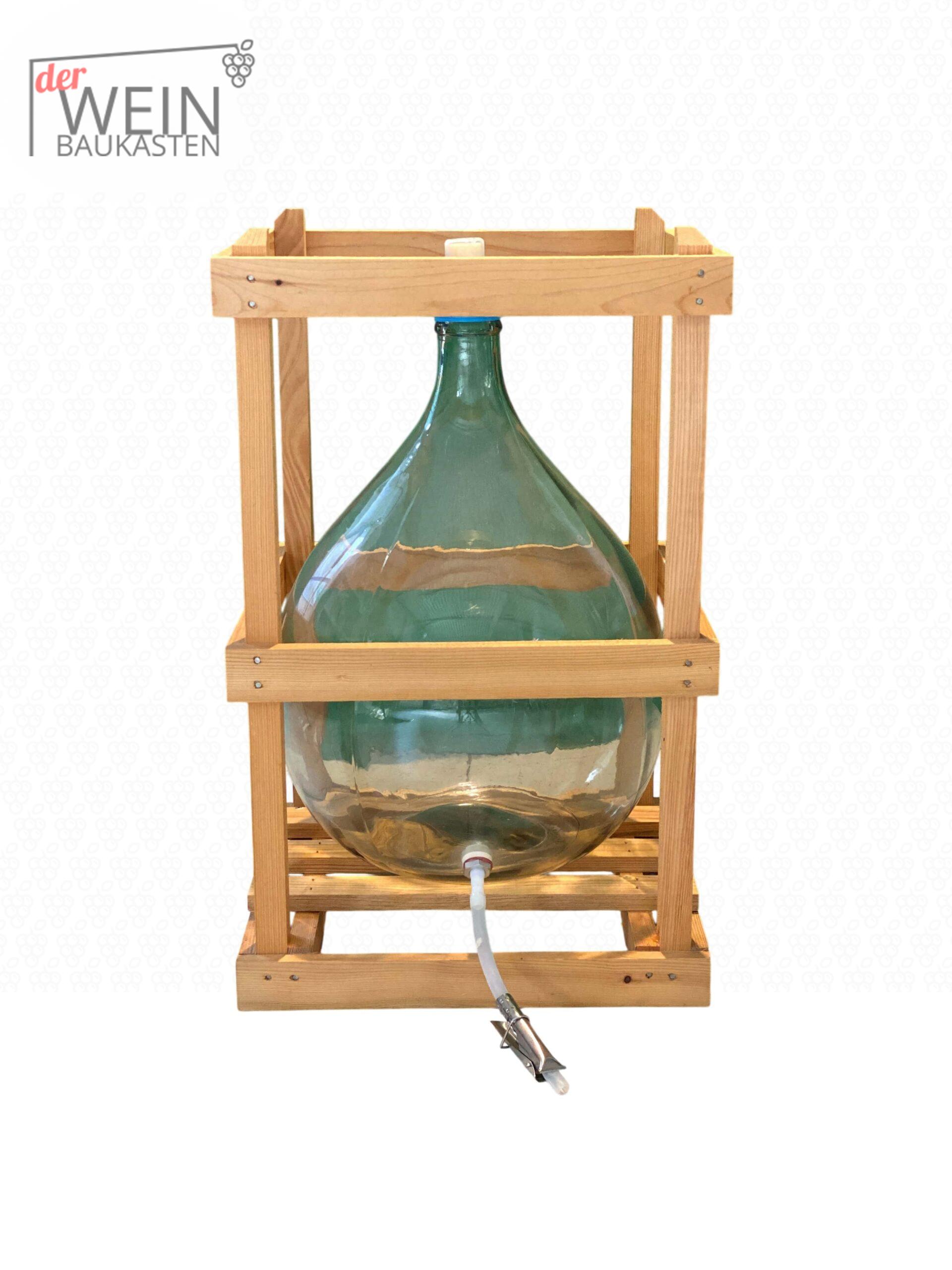Abbildung ähnlich - Glasballon im Holzgestell - Glasballons - Der Weinbaukasten GmbH