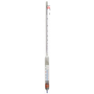 Alkoholspindel 0-100% - mit Thermometer
