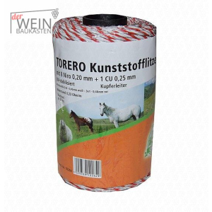 Torero Weidezaun-Kunststofflitze 200m weiß/rot