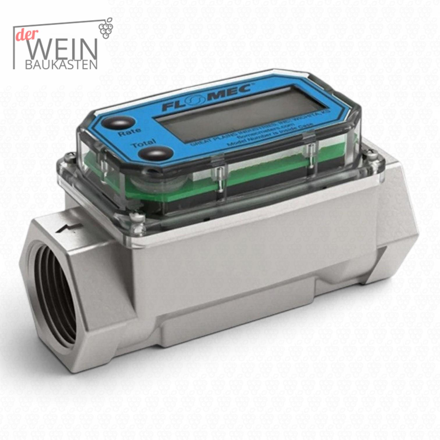 Durchflußmengenzähler elektronisch - IEX/ATEX 20-200 l/min - Edelstahlgehäuse
