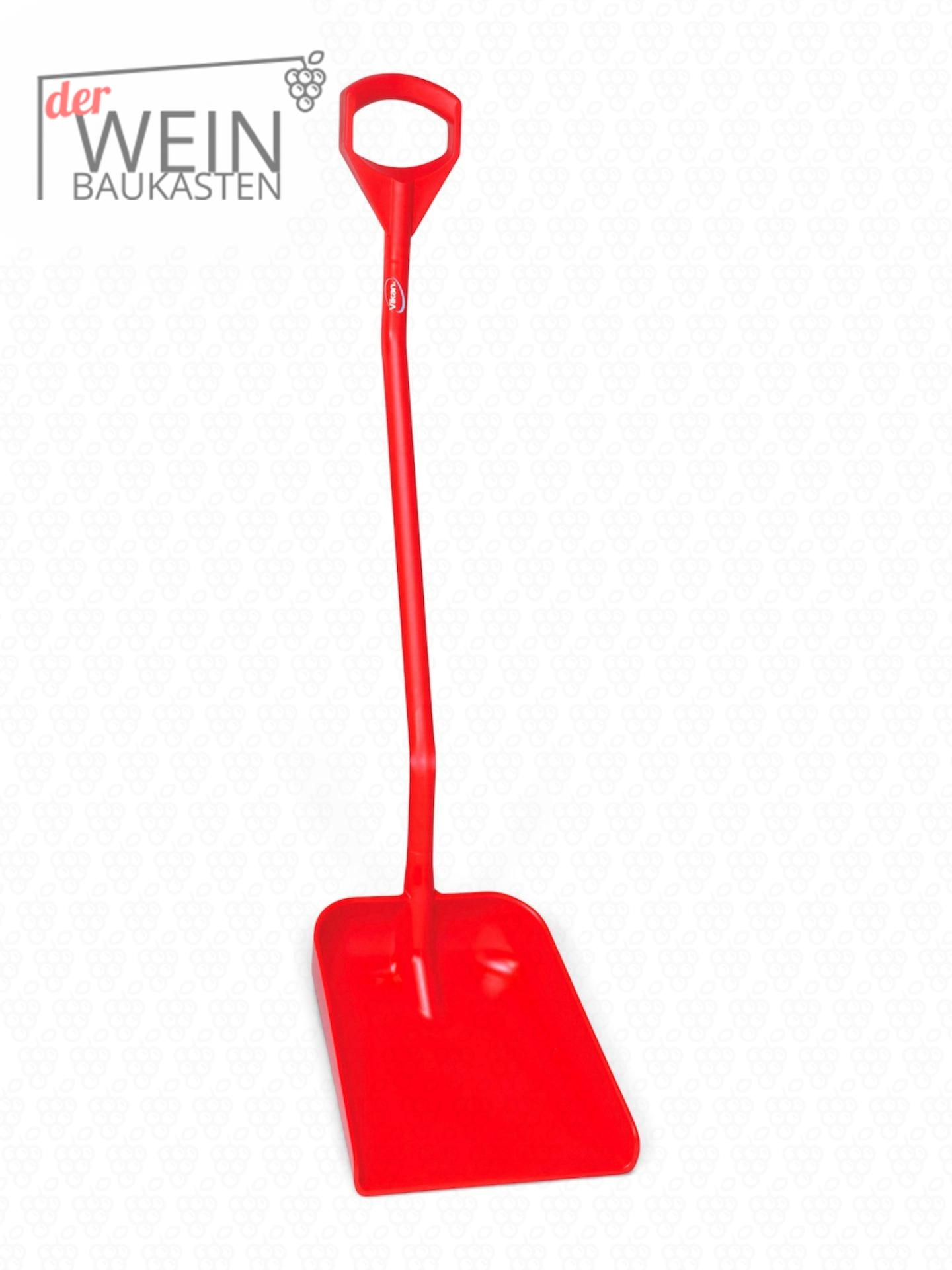 Ergonomische Schaufel 380x340x90mm,1310mm, Rot