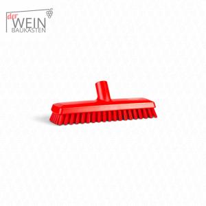 Schrubber mit Wasserdurchlauf 270 mm, Extrahart, Rot