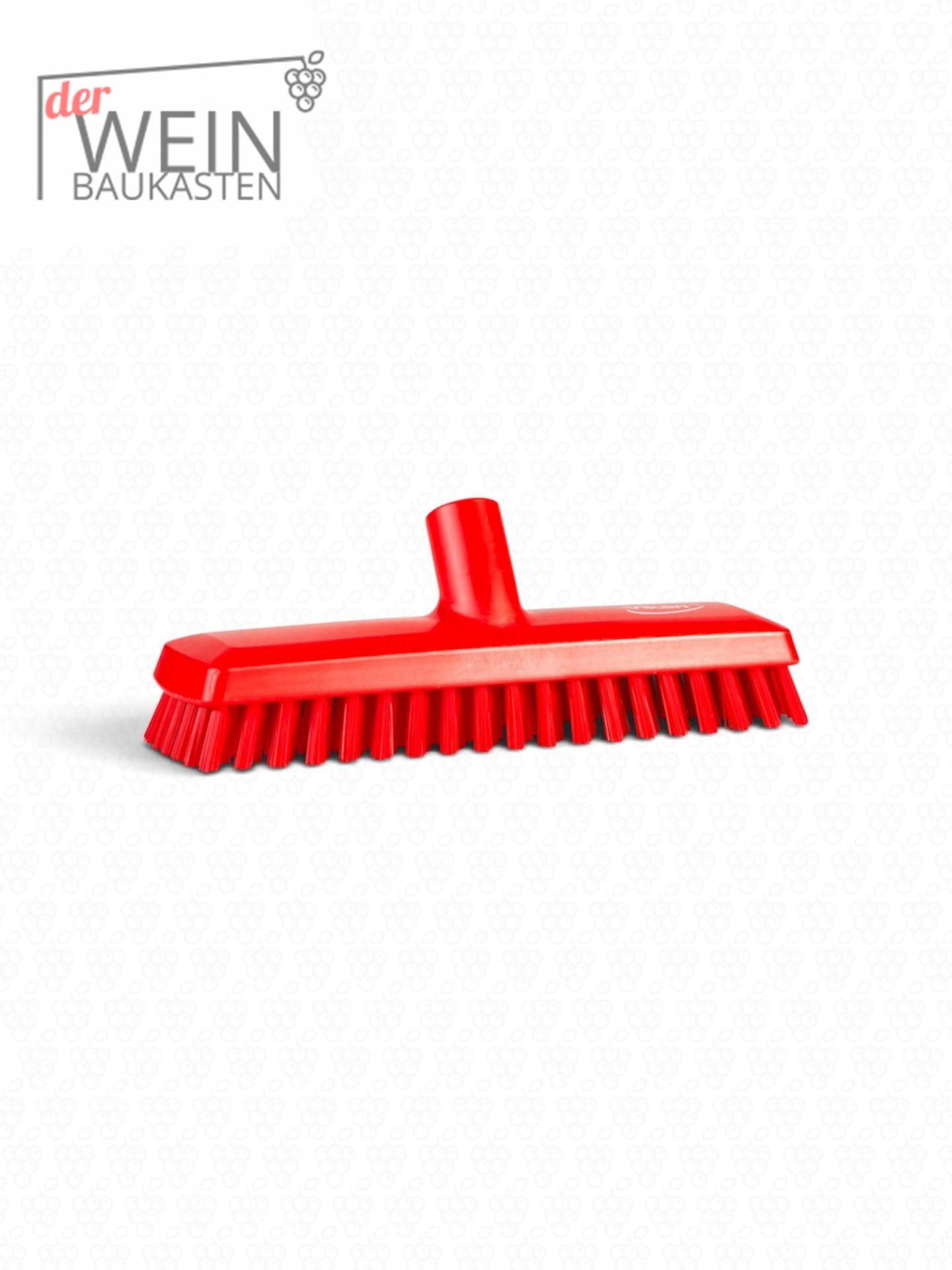 Schrubber mit Wasserdurchlauf 270 mm, Extrahart, Rot
