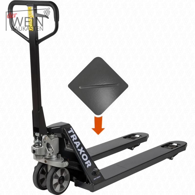 Gabelhubwagen 2,5 to. TRAXOR Vollgummi-Rollen