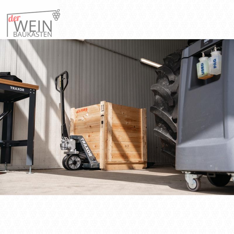 Gabelhubwagen 2,5 to. TRAXOR Vollgummi-Rollen – Bild 6