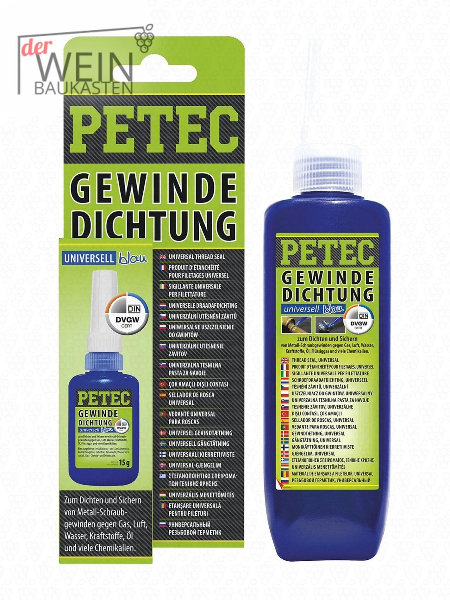 Gewindedichtung blau Flasche